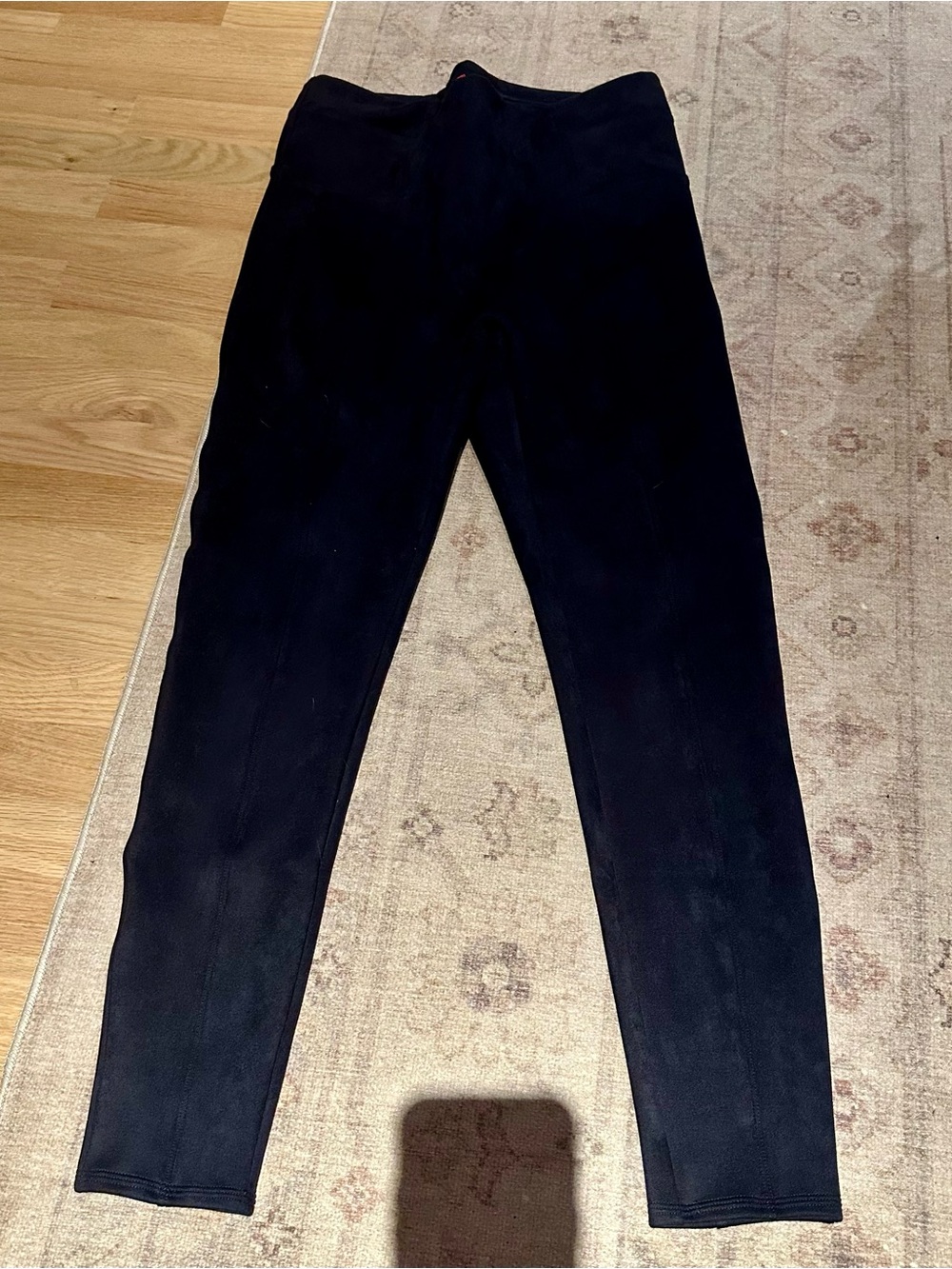 SPANX Black Leggings with Red Brand Tag